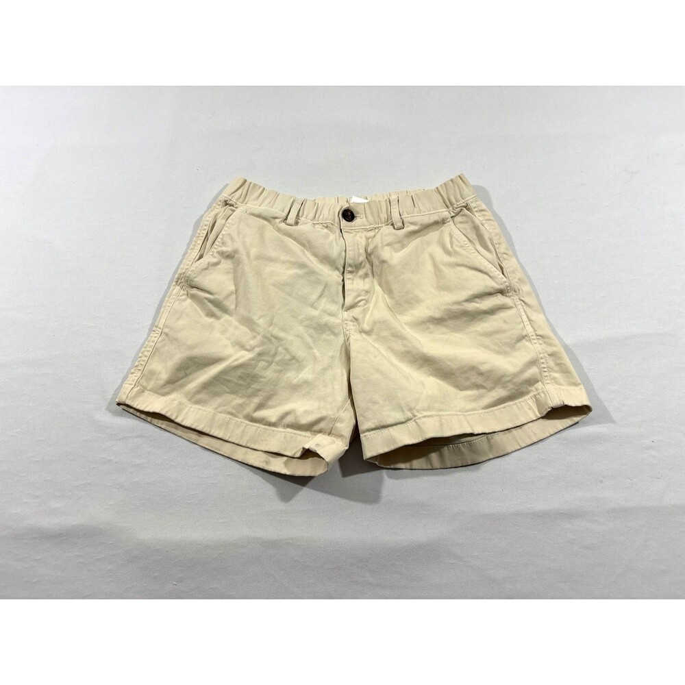 Mens Bear Bottom Shorts 5" Inseam Beige Lightweight Casual Elastic Waist Sz M